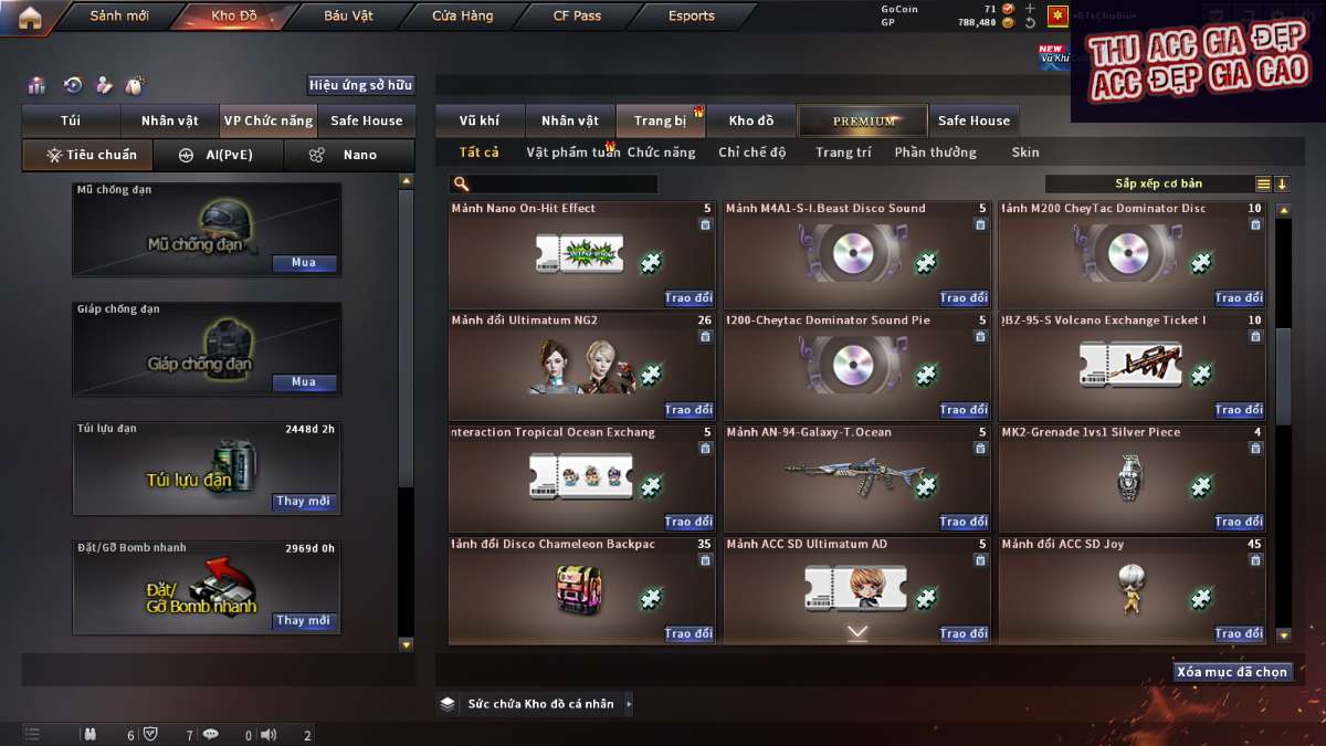 shop acc cf uy tin gia re